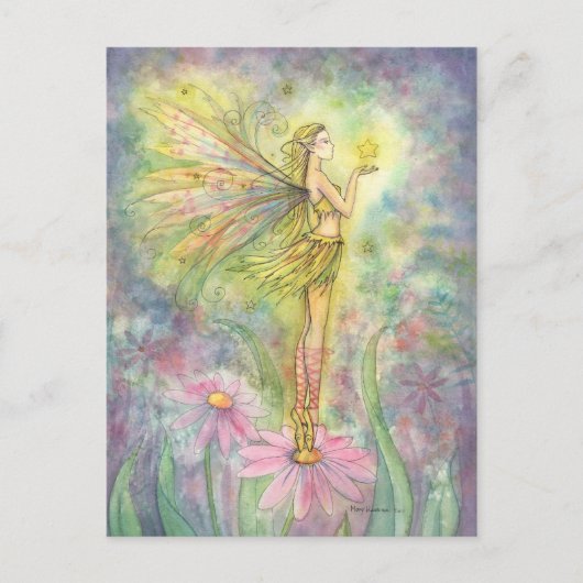Golden Star Fairy Briefkaart (Voorkant)