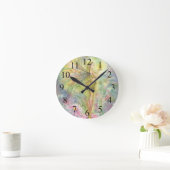 Golden Star Fairy Fantasy Art Clock Ronde Klok (Huis)