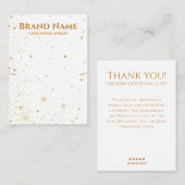 Golden Star Galaxy Sieraden Display Visitekaartje (Voorkant / Achterkant)