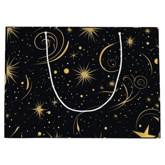 Golden Star Gift Bag Groot Cadeauzakje (Voorkant)