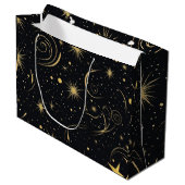 Golden Star Gift Bag Groot Cadeauzakje (Voorkant Gekanteld)