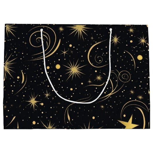 Golden Star Gift Bag Groot Cadeauzakje (Achterkant)