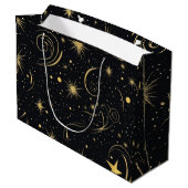 Golden Star Gift Bag Groot Cadeauzakje (Achterkant Gekanteld)