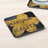 Golden Star Hakuna Matata Kunstdruk Bier Onderzetter (Linkerzijde)