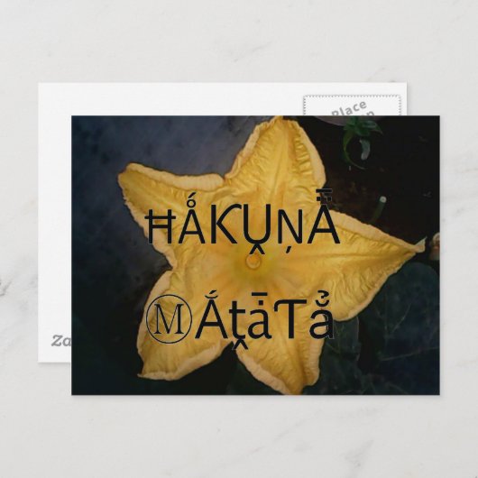 Golden Star Hakuna Matata Kunstdruk Briefkaart (Voorkant / Achterkant)
