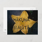 Golden Star Hakuna Matata Kunstdruk Briefkaart (Voorkant / Achterkant)
