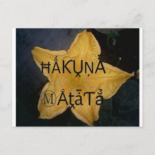 Golden Star Hakuna Matata Kunstdruk Briefkaart