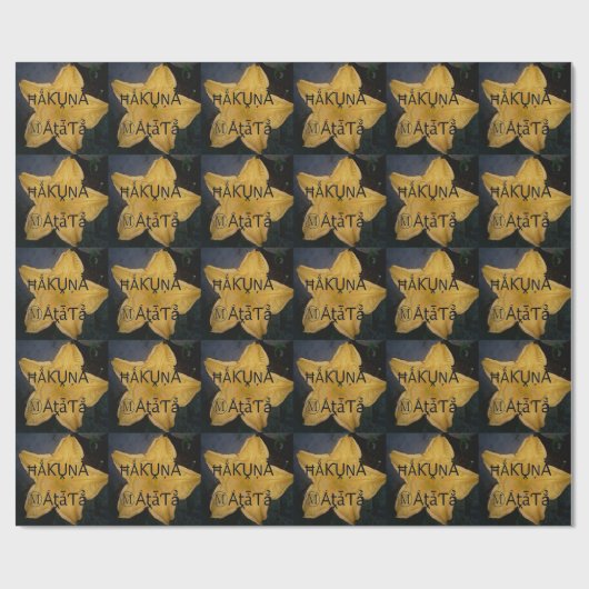 Golden Star Hakuna Matata Kunstdruk Cadeaupapier (Vlak)