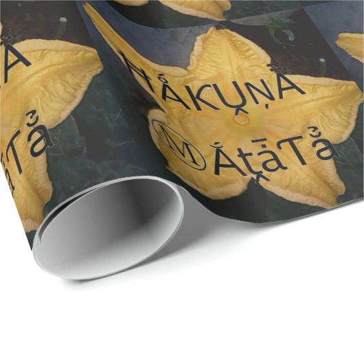 Golden Star Hakuna Matata Kunstdruk Cadeaupapier (Rol Hoek)