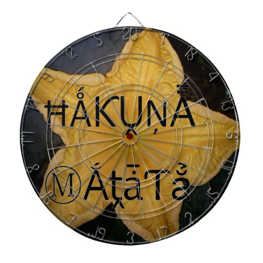 Golden Star Hakuna Matata Kunstdruk Dartbord (Voorkant)