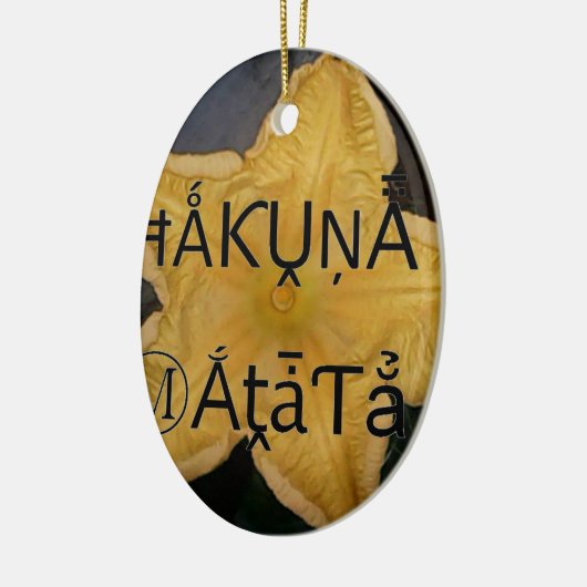 Golden Star Hakuna Matata Kunstdruk Keramisch Ornament (Links)