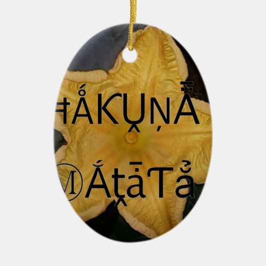 Golden Star Hakuna Matata Kunstdruk Keramisch Ornament (Voorkant)