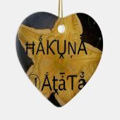 Golden Star Hakuna Matata Kunstdruk Keramisch Ornament (Rechts)