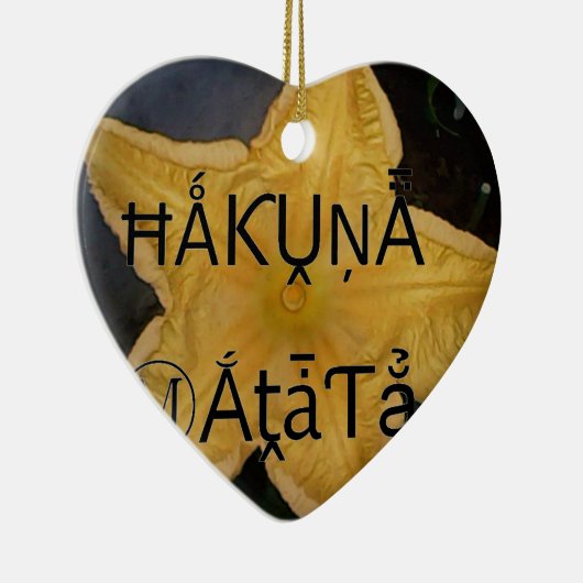 Golden Star Hakuna Matata Kunstdruk Keramisch Ornament (Rechts)