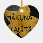 Golden Star Hakuna Matata Kunstdruk Keramisch Ornament (Voorkant)