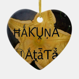 Golden Star Hakuna Matata Kunstdruk Keramisch Ornament