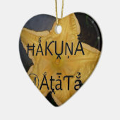 Golden Star Hakuna Matata Kunstdruk Keramisch Ornament (Links)