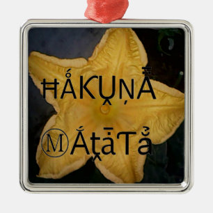 Golden Star Hakuna Matata Kunstdruk Metalen Ornament
