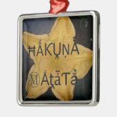 Golden Star Hakuna Matata Kunstdruk Metalen Ornament (Links)