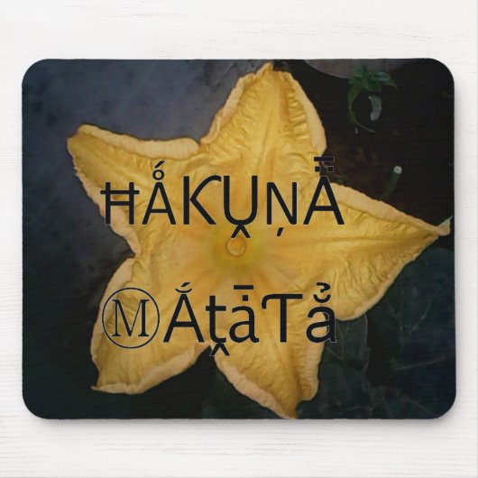 Golden Star Hakuna Matata Kunstdruk Muismat (Voorkant)