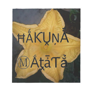 Golden Star Hakuna Matata Kunstdruk Notitieblok
