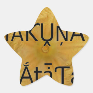 Golden Star Hakuna Matata Kunstdruk Ster Sticker