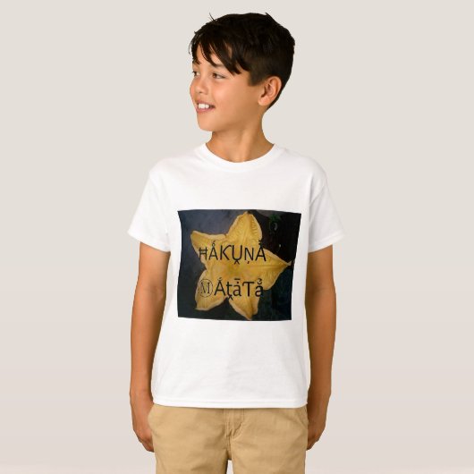 Golden Star Hakuna Matata Kunstdruk T-shirt (Voorkant volledig)