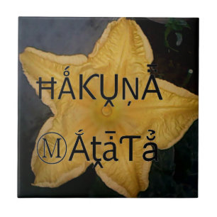 Golden Star Hakuna Matata Kunstdruk Tegeltje