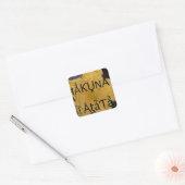 Golden Star Hakuna Matata Kunstdruk Vierkante Sticker (Envelop)