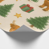 Golden Star Highland Noel Cadeaupapier (Hoek)