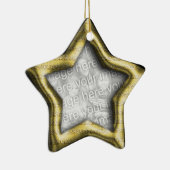 Golden Star Holiday Photo Lijst Ornament (Rechts)