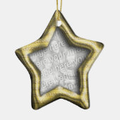 Golden Star Holiday Photo Lijst Ornament (Links)