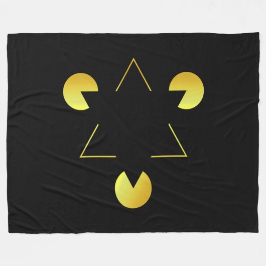 Golden Star illusion Fleece Blanket (Voorkant (Horizontaal))