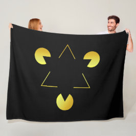 Golden Star illusion Fleece Blanket Deken