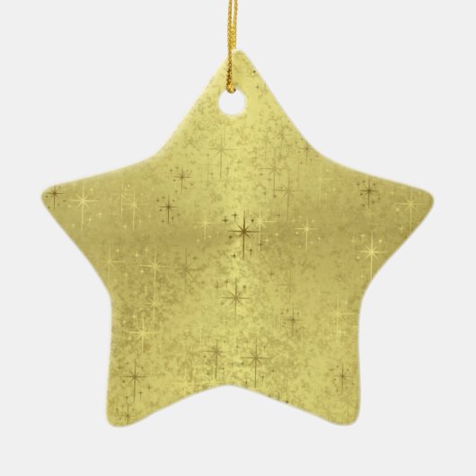 Golden Star Keramisch Ornament (Voorkant)