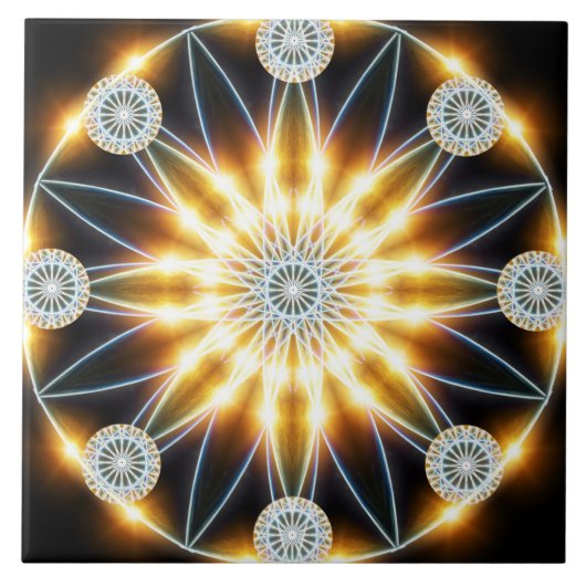 Golden Star Mandala Tegeltje (Voorkant)