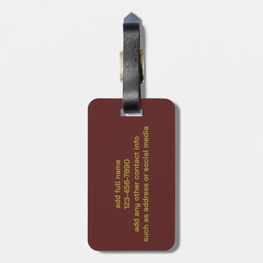 Golden Star op het Deep Red Bagagelabel (Achterkant verticaal)