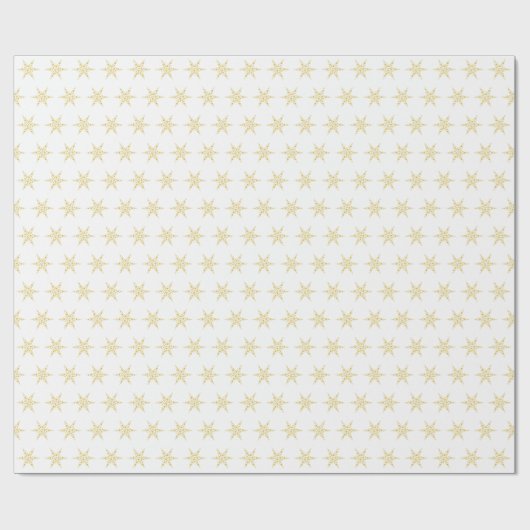 Golden Star Pattern Gift Wrap Paper Cadeaupapier (Vlak)