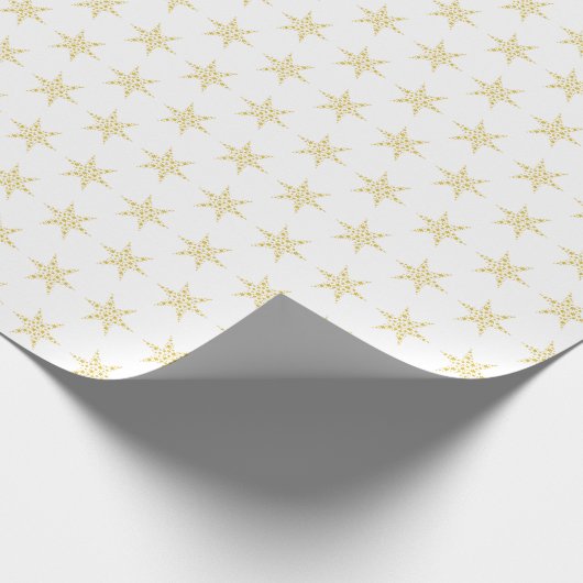 Golden Star Pattern Gift Wrap Paper Cadeaupapier (Hoek)