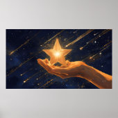Golden Star Poster - Dromerige hemelse kunst (Voorkant)