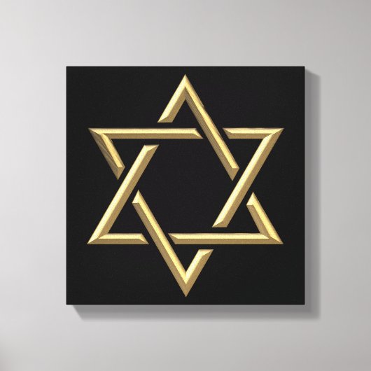 Golden Star van David Canvas Afdruk (Voorkant)