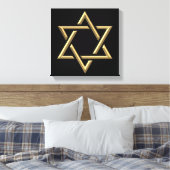 Golden Star van David Canvas Afdruk (Insitu (Slaapkamer))