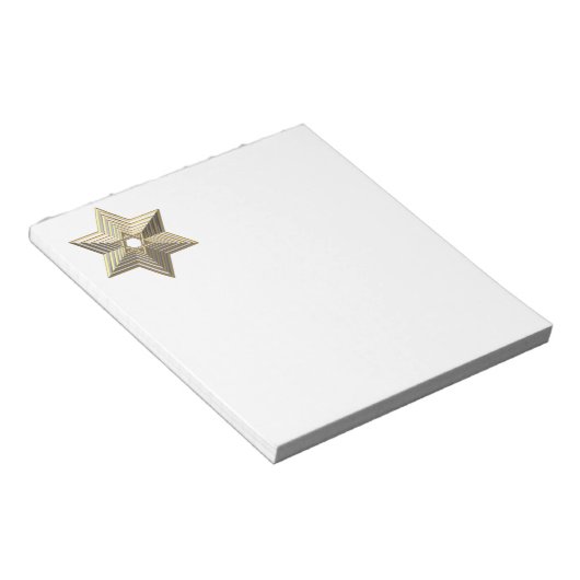 Golden Star van David Notitieblok (Schuin)