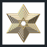 Golden Star van David Poster<br><div class="desc">Golden Star van David Voel vrij om je eigen woorden en/of afbeeldingen aan dit object toe te voegen via de geweldige aanpassingstools van Zazzle. Dit ontwerp is ook beschikbaar op tientallen andere producten. Bedankt om langs te stoppen! God zegene!</div>