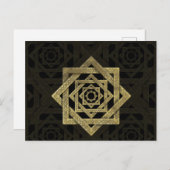 Golden Star van Lakshmi - Ashthalakshmi Briefkaart (Voorkant / Achterkant)