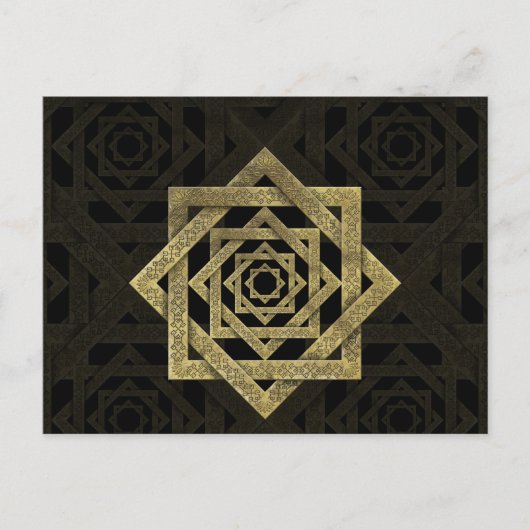 Golden Star van Lakshmi - Ashthalakshmi Briefkaart (Voorkant)