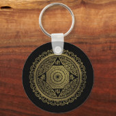 Golden Star van Lakshmi - Ashthalakshmi Sri Sleutelhanger (Voorkant)