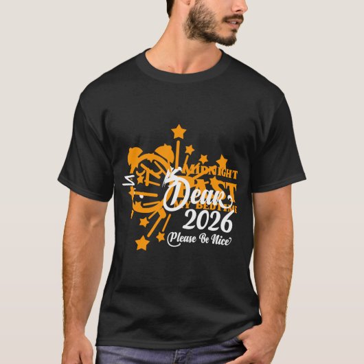 "Golden Starburst" Festive Firework Celebration T-shirt (Voorkant)