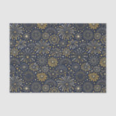 Golden Starburst Fireworks Pattern Tissuepapier (Voorkant)