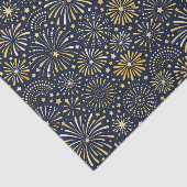 Golden Starburst Fireworks Pattern Tissuepapier (Detail)
